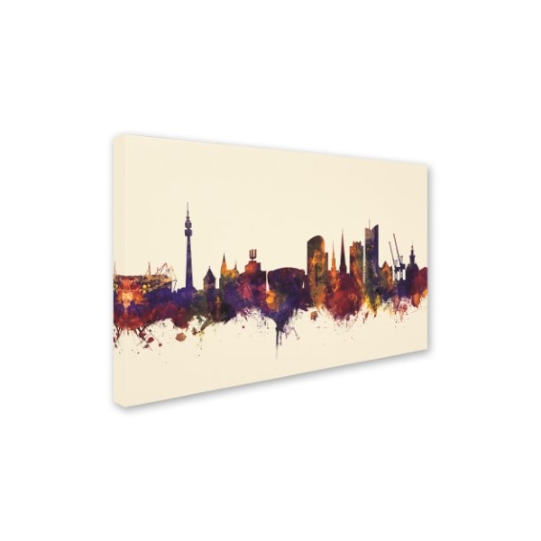 Michael Tompsett 'Dortmund Germany Skyline IV' Canvas Art,16x24